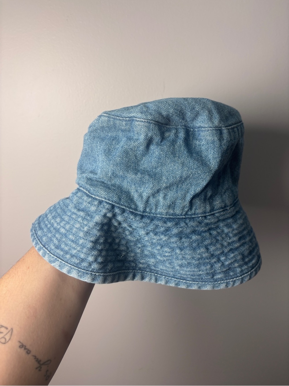 Vintage 90s Orvis Denim Bucket Hat One Size 100% Cotton Outdoors